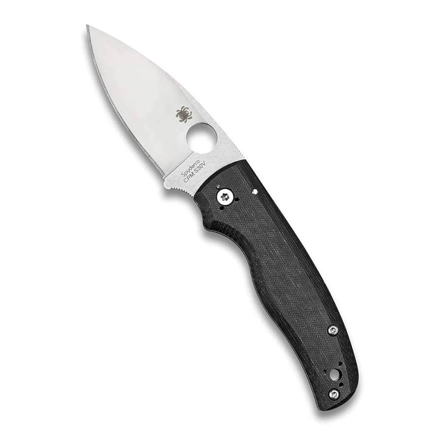 砂狼シロコPP BGS10 BLACK Spyderco's Best Selling Shaman Folding Knife, Black G10